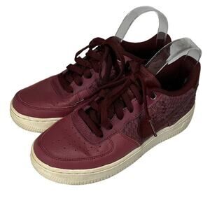 NIKE Air Force 1 Maroon Snake Skin SZ 5Y